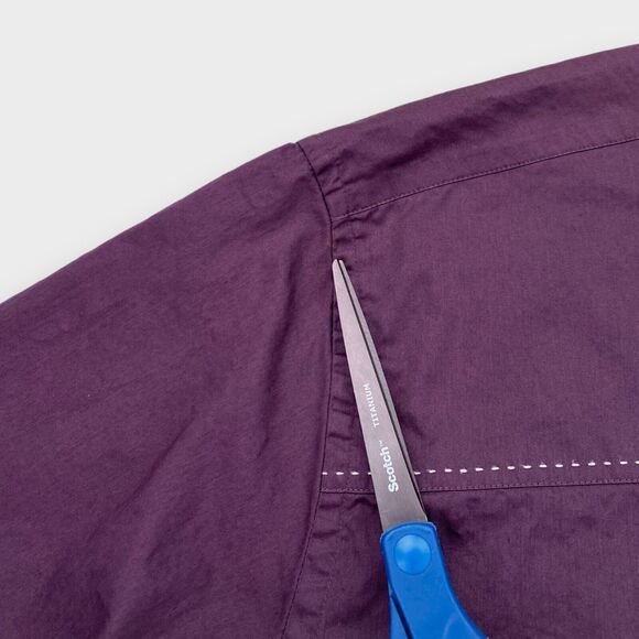 Bogosse Dress Shirt Mens 3XL 18 ½ Aramis Blank Stitch Purple Cutaway French Cuff - Picture 16 of 16